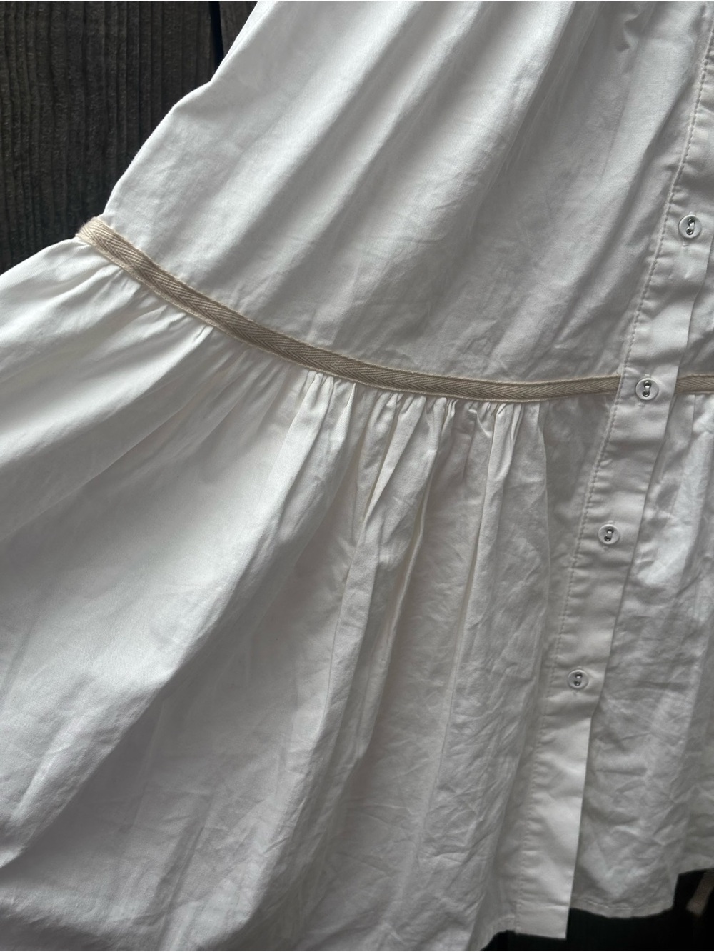 TALULAH Cream Tiered Mini Dress with Puff Sleeves - Picture 5 of 11